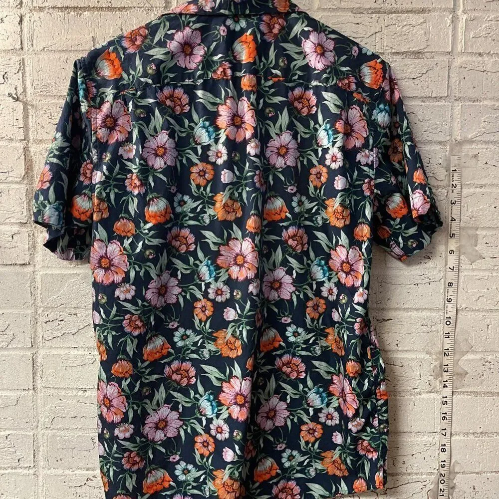Thomas Sterling Floral Resort Hawaiian Tropical Men’s button up shirt Medium - Picture 5 of 9